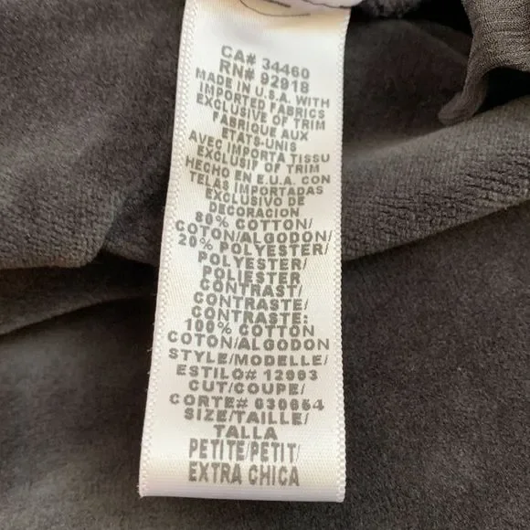 Juicy Couture Track Suit Set Jacket & Pants Velour S/P Dark Gray - Picture 14 of 16